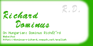 richard dominus business card